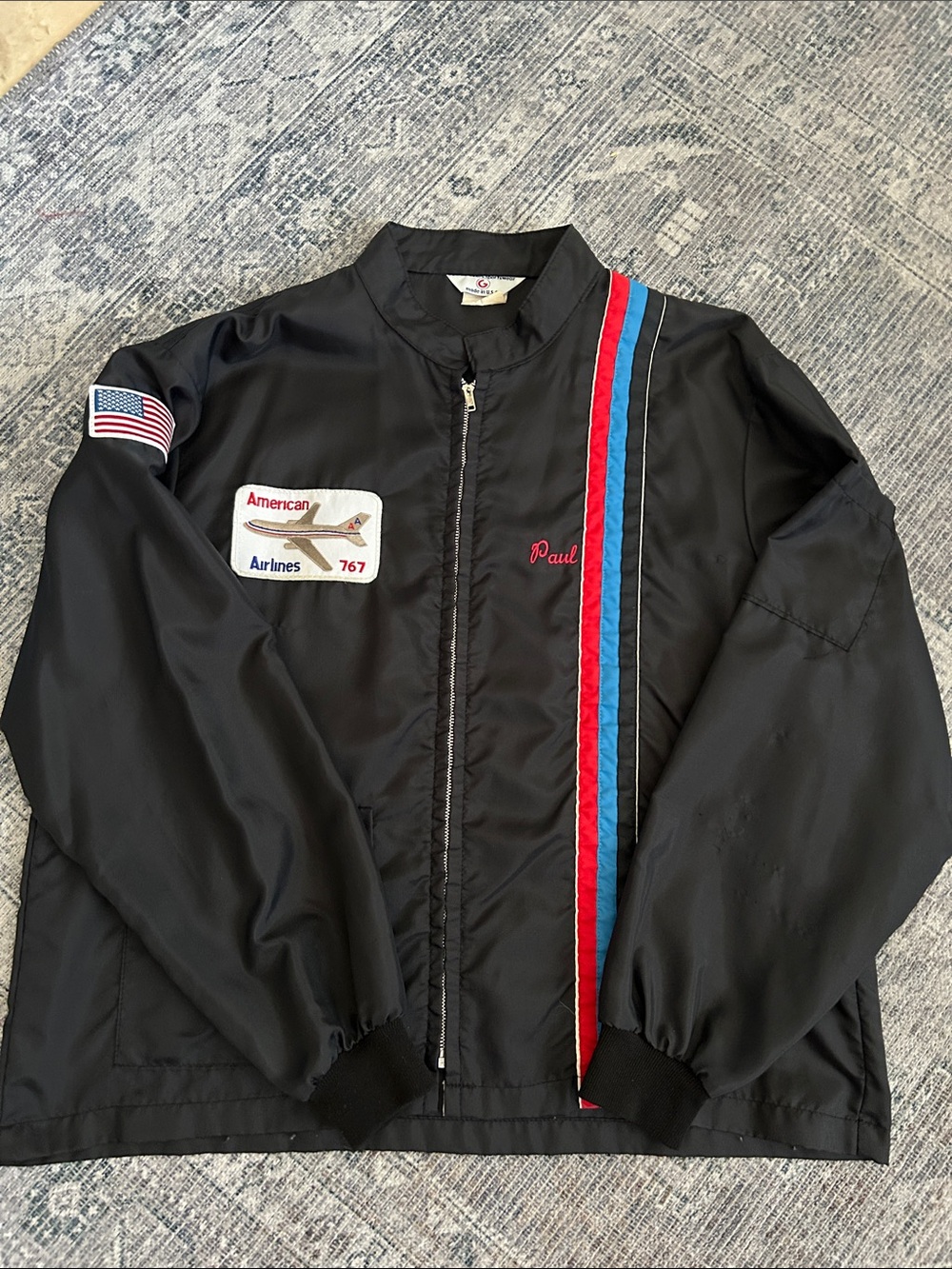 Vintage American Airlines 767 Mechanics Jacket Lightweight Bomber Men’s